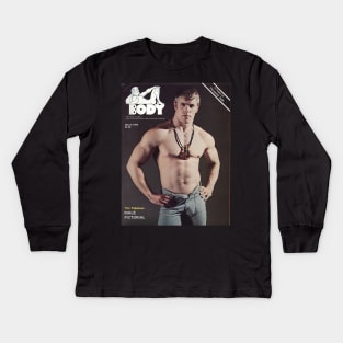 BODY Pictorial Magazine - Vintage Physique Muscle Male Model Magazine Cover Kids Long Sleeve T-Shirt